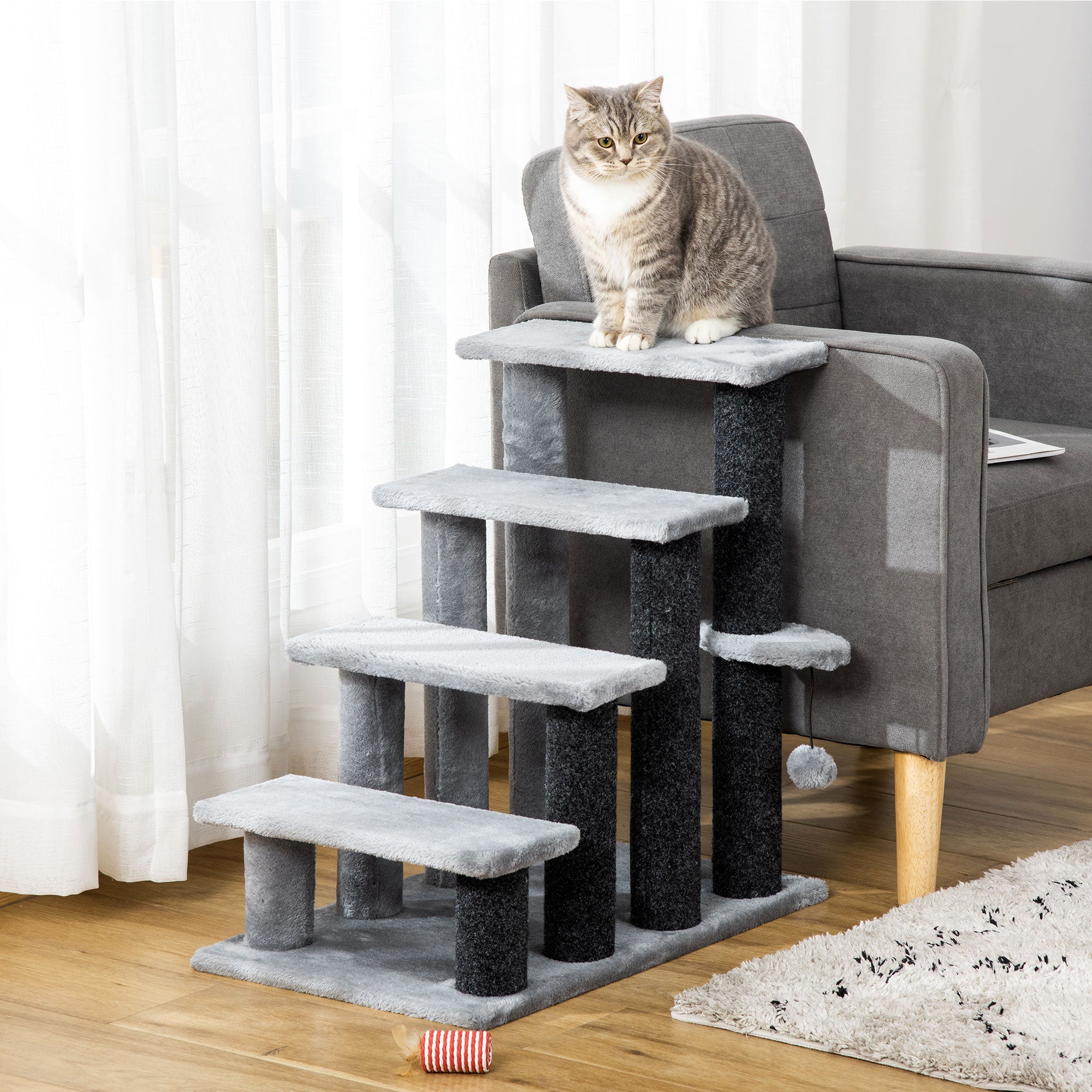 EliteVista™ | All-in-1 Cat Activity Center - Contemporary Tree with Sisal Posts & Condo