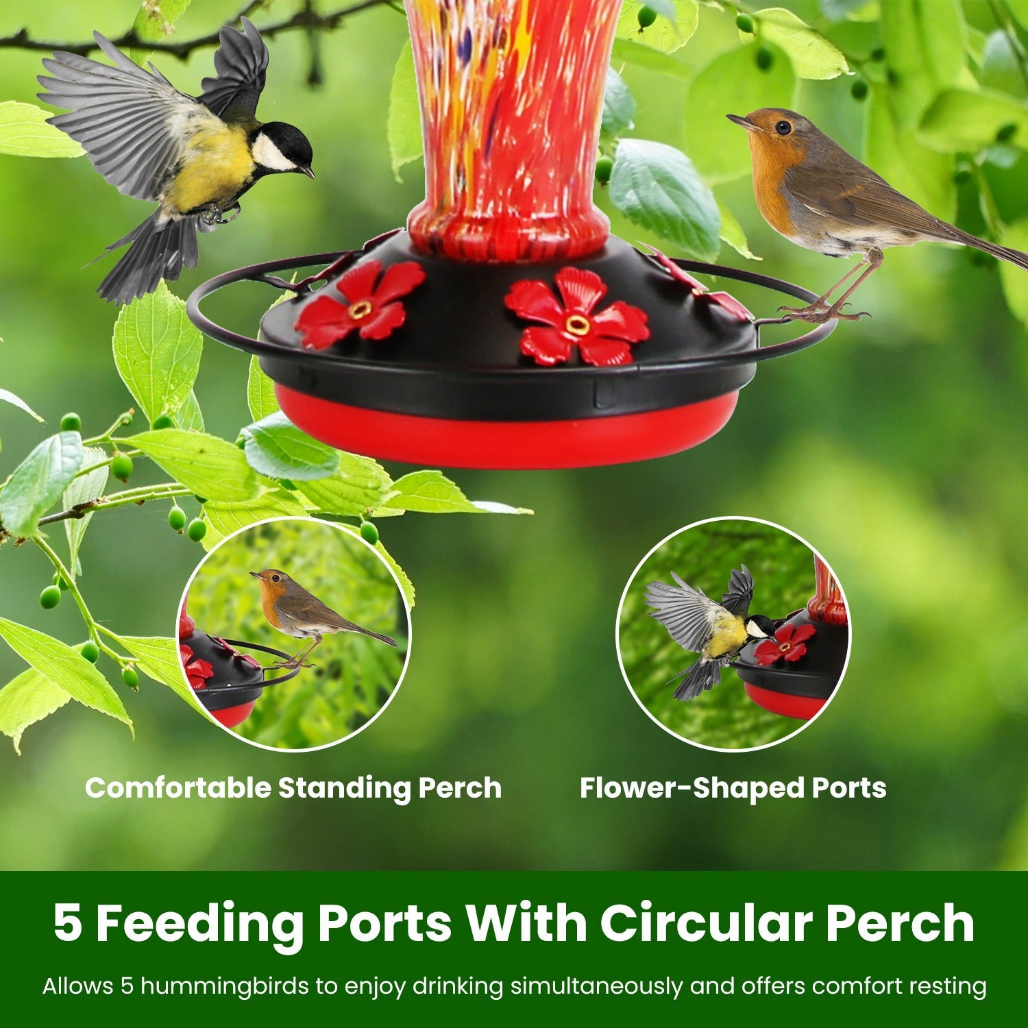 EliteNectar™ | Premium Hand-Crafted Hummingbird Oasis - Includes Ant Moat & Hanging Kit