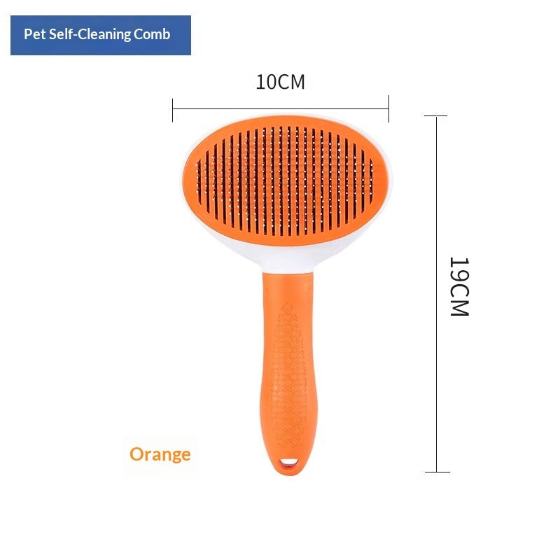 AuraPure™ Titan-Comb | Heavy-Duty Steel Hair Remover – One-Touch Professional Grooming Brush for Deep Undercoat Care