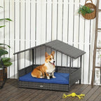 EliteCabana™ | Designer Outdoor Dog Daybed - Water-Resistant Rattan Sanctuary for Small & Medium Pets