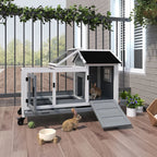 EasyGlide™ | 2-Story Small Animal Hutch with Pull-Out Tray