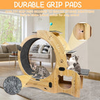 AuraPlay™ Velocity 6 | Premium Feline Gym – High-Performance Running Wheel with Integrated Play & Rest Zones