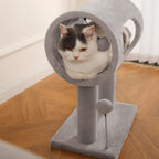 EliteNook™ | Compact Cat Tree with Cozy Sleep Tunnel - Plush Perch & Interactive Play Ball