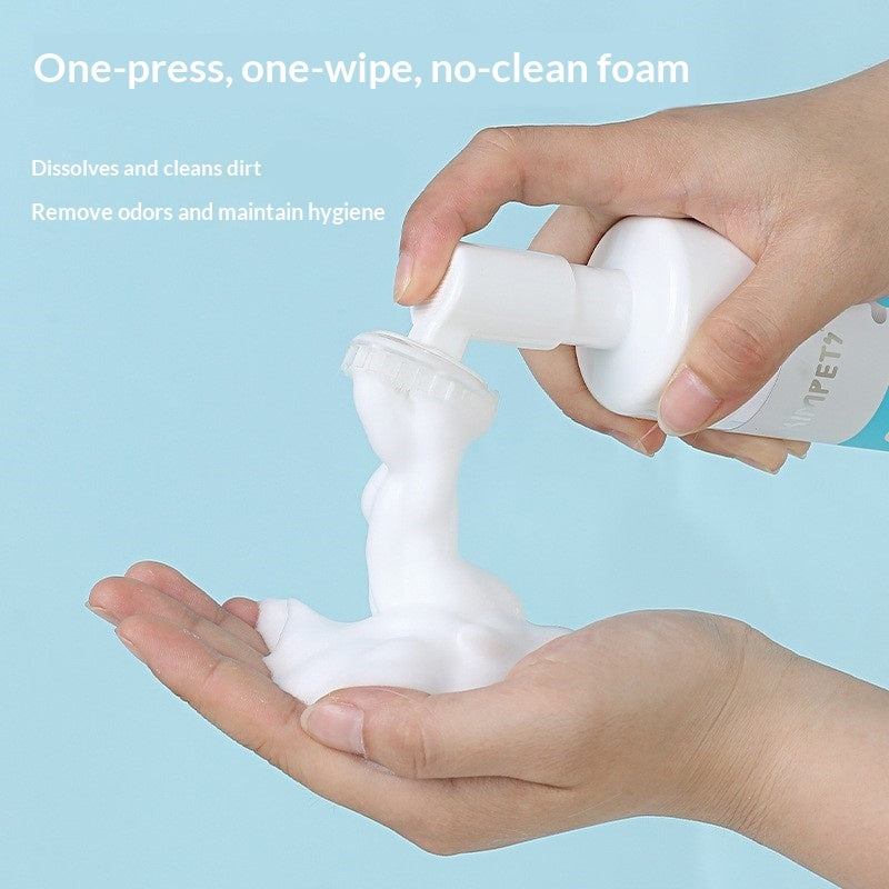 AuraPure™ Cloud-Wash | Instant Waterless Paw Cleaner – Antibacterial Soothing Foam with Built-in Silicone Scrubber
