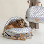 AuraGuard™ Sky-Lite | Ultra-Portable Folding Cat Carrier – Ergonomic Travel Crate with Security Lock & Shoulder Strap