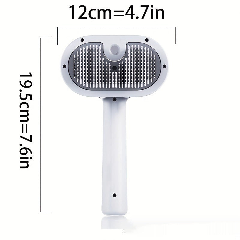 AuraPure™ Hydro-Clean | 2-in-1 Pet Hair-Removing Spray Brush – Self-Cleaning Mist Brush for Shedding & Lint Control