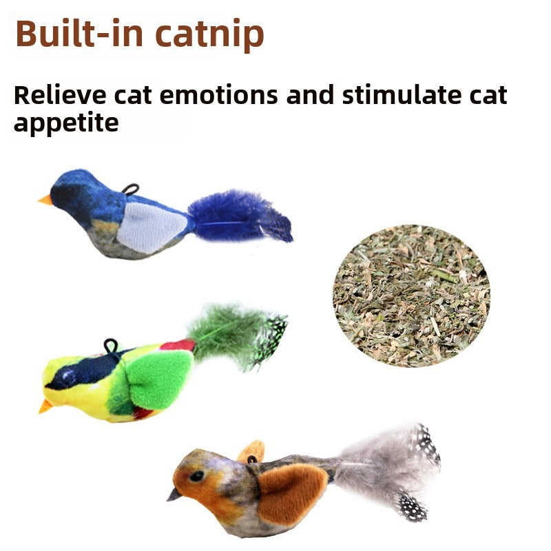 AuraPlay™ Serenity Bird | Motion-Activated Vocalizing Plush – Stress-Relieving & Durable Toy for Pets of All Ages