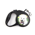 AuraSnapshot™ | Personalized Picture Dog Leash - Ultra-Smooth Retractable Flat Rope Edition