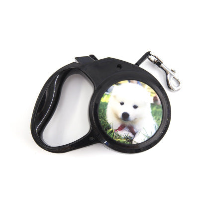 AuraSnapshot™ | Personalized Picture Dog Leash - Ultra-Smooth Retractable Flat Rope Edition