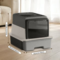 AuraPure™ Vault | Splash-Proof Enclosed Cat Litter Box – One-Way Exit Anti-Tracking System & Deodorant-Ready Station