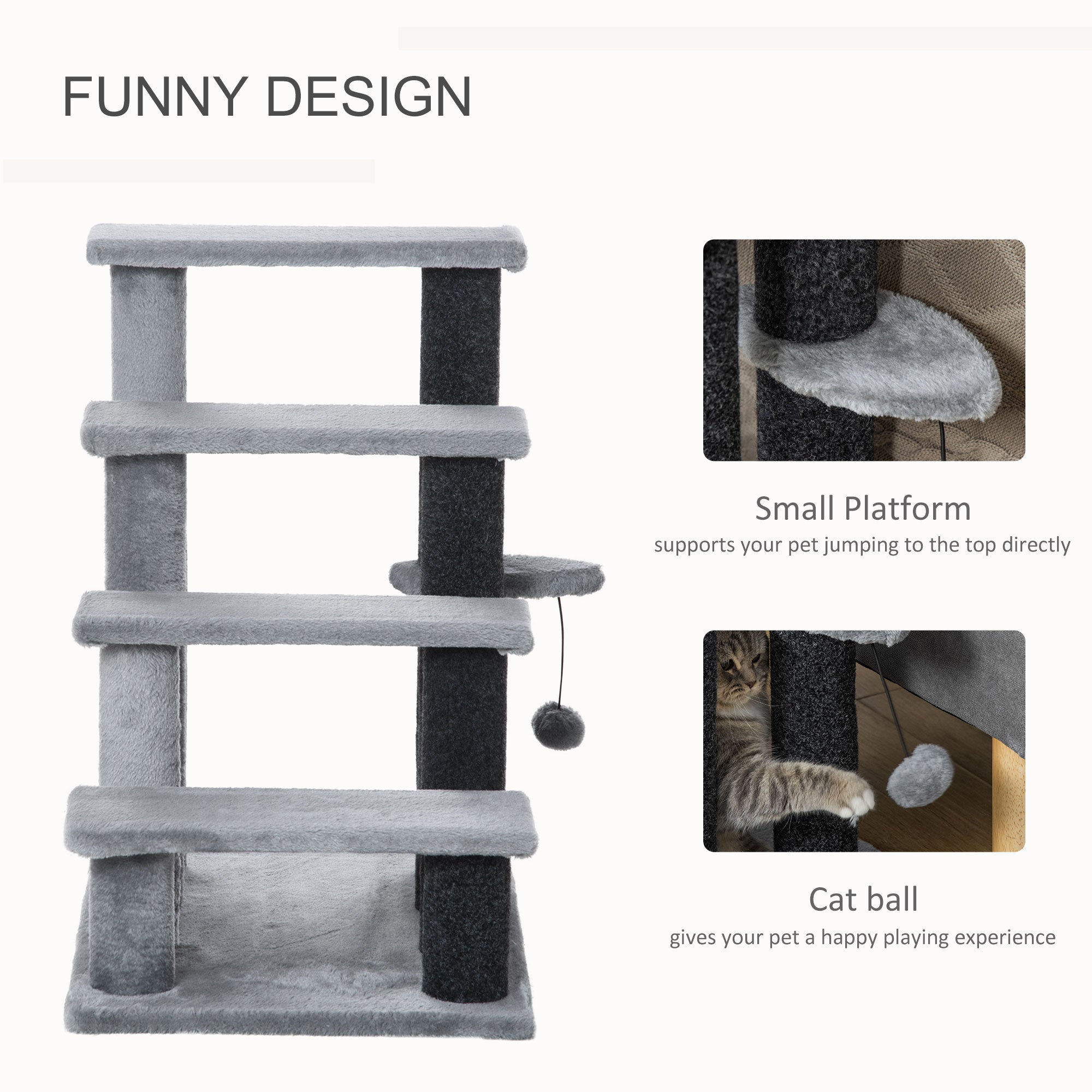 EliteVista™ | All-in-1 Cat Activity Center - Contemporary Tree with Sisal Posts & Condo