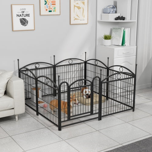 EliteFlow™ | Portable Pet Exercise Barrier - 8-Panel Secure Playpen for Puppies & Small Pets