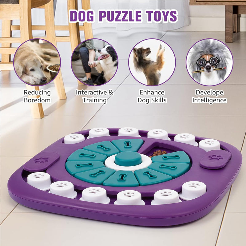 AuraPlay™ Mind-Mover | Interactive Treat Puzzle – Anti-Boredom Cognitive Training System for All Breeds