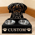 EliteFeast™ | Bespoke Wooden Pet Feeder - Personalized Minimalist Bowl Stand