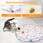 AuraPlay™ Pulse | Fast-Rolling Rechargeable Cat Ball – 360° Intelligent Evasion Toy with Stealth Pouch