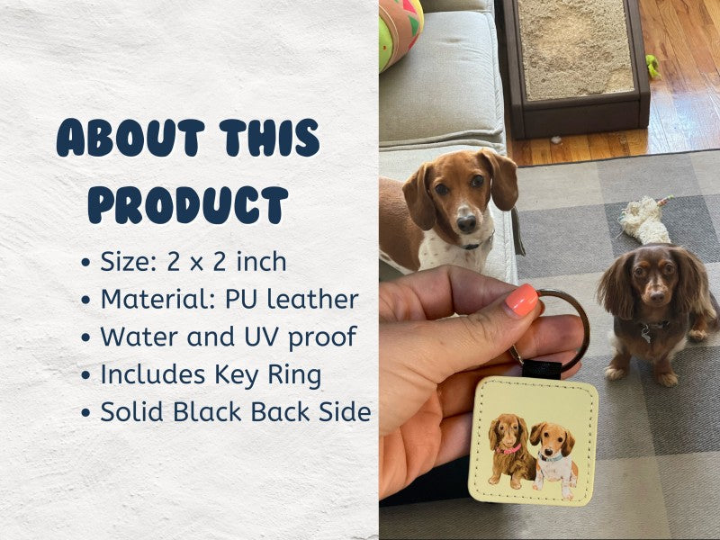 EliteMemory™ | Bespoke Pet Portrait Keychain - Your Best Friend, Always by Your Side