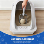 EliteSteel™ | Lifetime Stainless Steel Litter Box - Anti-Bacterial XL Basin with Splash Guard Lid