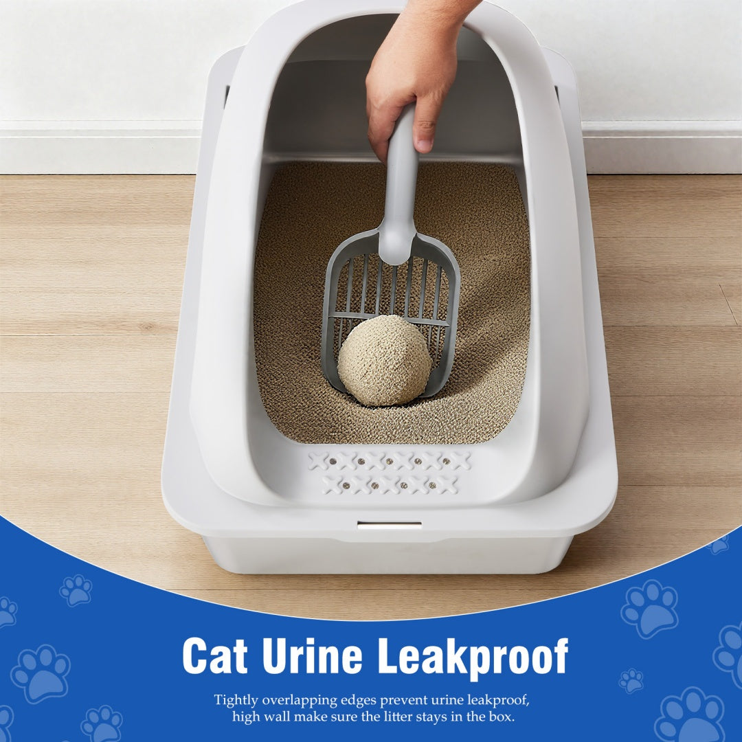 EliteSteel™ | Lifetime Stainless Steel Litter Box - Anti-Bacterial XL Basin with Splash Guard Lid
