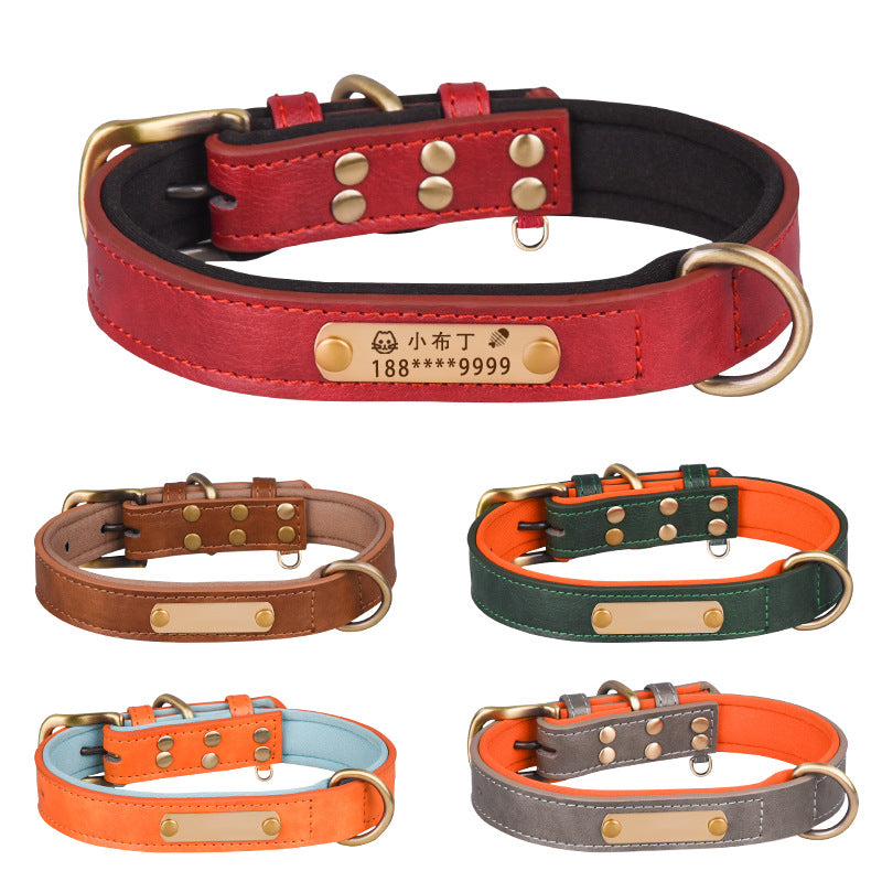 EliteArtisan™ | Genuine Leather Pet Walking Set - Soft-Padded & Durable Retro Design