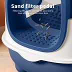 AuraPure™ Horizon XL | Spacious High-Capacity Cat Toilet – Anti-Splash & Tracking Control System for Large Breeds