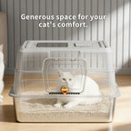 AuraPure™ Platinum-Shield | XL Stainless Steel Enclosed Litter Box – Zero-Odor & Easy-Clean Solution for Large & Multi-Cat Homes