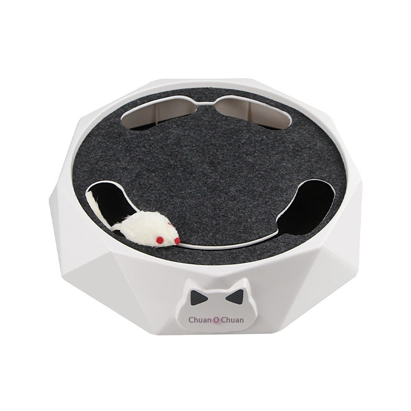 AuraPlay™ Kinetic-Tail | Intelligent Electric Cat Toy – 360° Rotating Plush Mouse for Active Play & Exercise