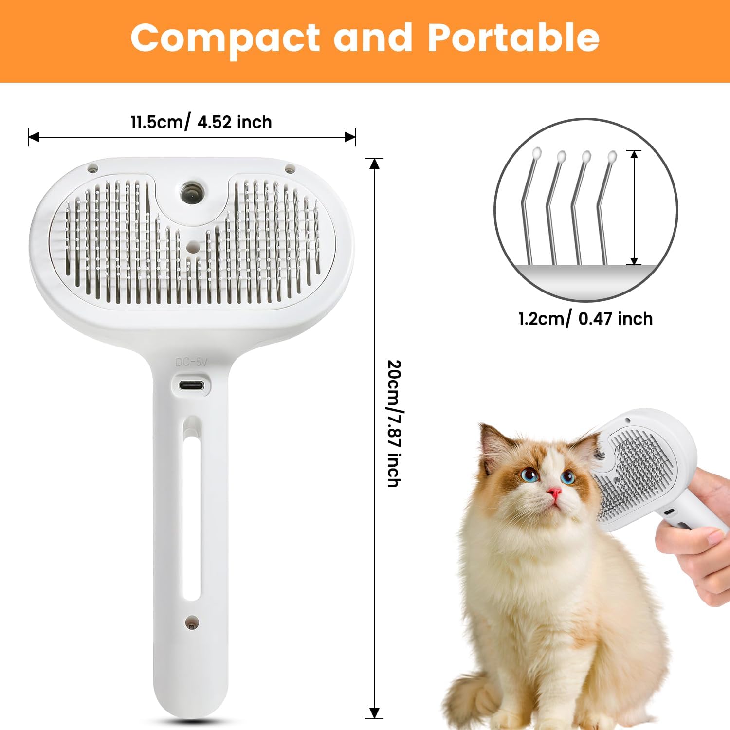 AuraMist™ | 3-in-1 Professional Pet Steam Brush - Nano-Mist Grooming & Massage Tool