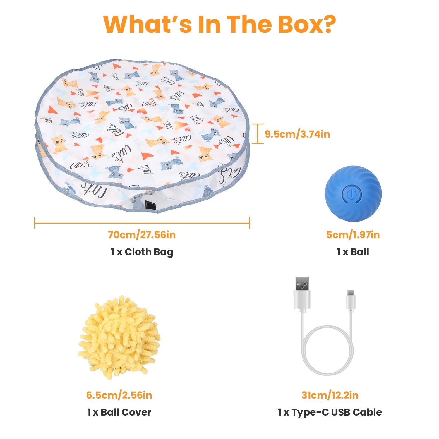 AuraPlay™ Pulse | Fast-Rolling Rechargeable Cat Ball – 360° Intelligent Evasion Toy with Stealth Pouch