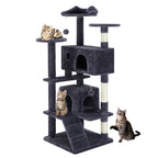 EliteHabitat™ | 4-in-1 Cat Climbing Forest - Natural Sisal Scratchers & Plush Condos