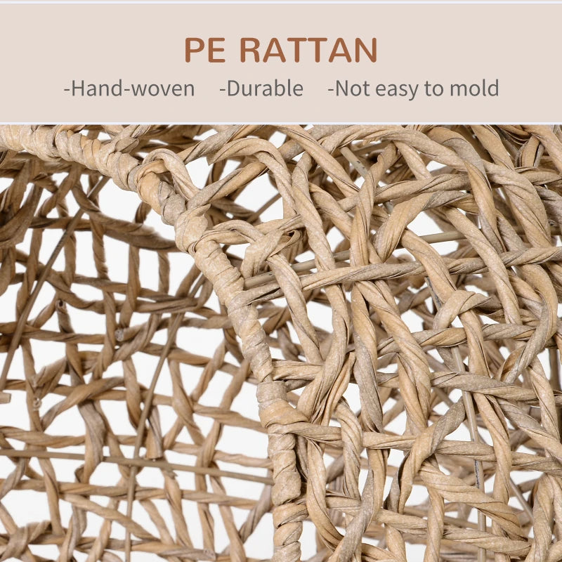 AuraEstate™ Boho-Nest | Hand-Crafted Woven Pet Sanctuary – Breathable Elevated Cat Bed in Minimalist Beige