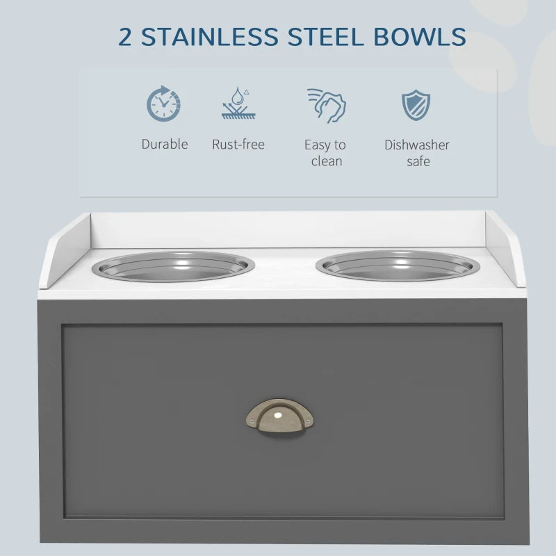 AuraPure™ Master-Feeder | Professional Elevated Station with Hidden Storage – Dual Large-Capacity Bowls for Maximum Comfort & Order