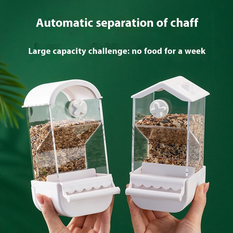 EliteFlow™ | Anti-Scatter Automatic Pet Feeder - Self-Filling & Seed-Sorting Bird Station
