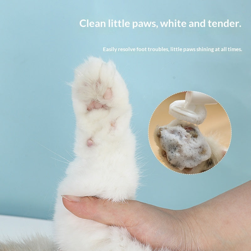 AuraPure™ Cloud-Wash | Instant Waterless Paw Cleaner – Antibacterial Soothing Foam with Built-in Silicone Scrubber