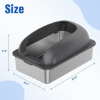 EliteSteel™ | Lifetime Stainless Steel Litter Box - Anti-Bacterial XL Basin with Splash Guard Lid