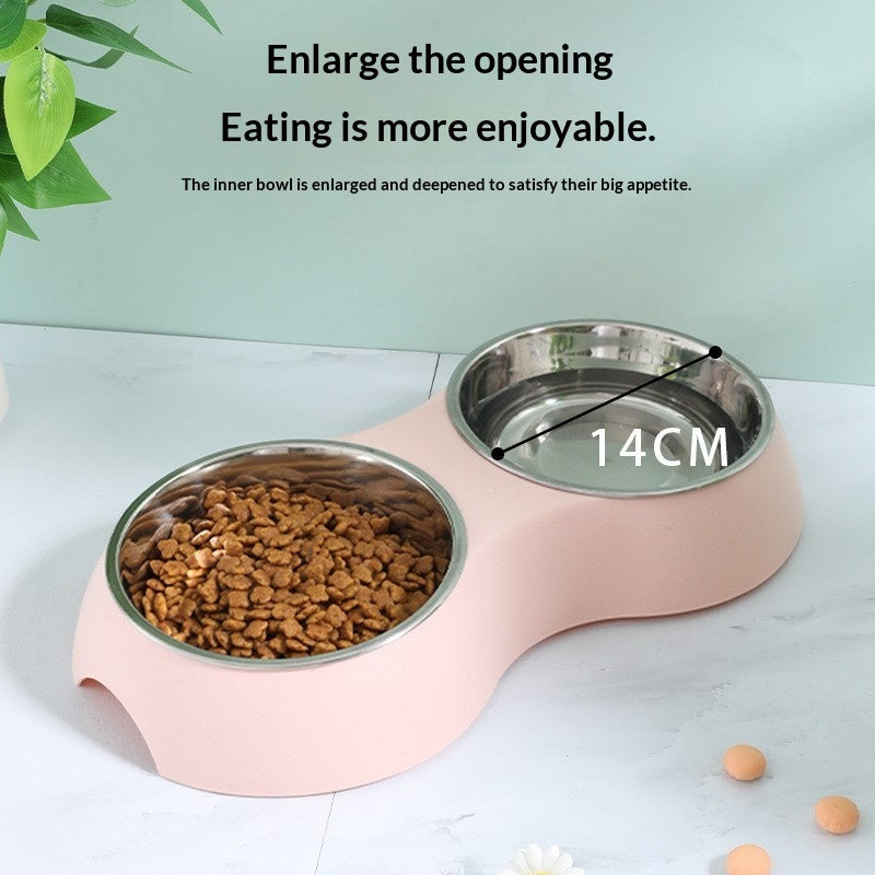 AuraPure™ Pastel-Dine | Aesthetic Double Pet Bowls – Surgical-Grade Stainless Steel & Eco-Friendly Colorful Dining Station