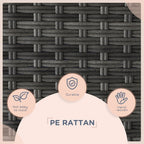 EliteCabana™ | Designer Outdoor Dog Daybed - Water-Resistant Rattan Sanctuary for Small & Medium Pets