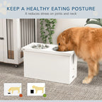 AuraEstate™ Executive-Suite | Elevated Dog Feeding Cabinet – Professional Storage Hub with Orthopedic Dining Height & Anti-Choke Mat