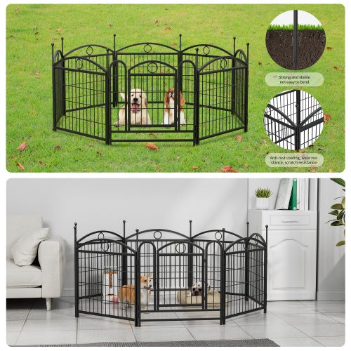 EliteFlow™ | Portable Pet Exercise Barrier - 8-Panel Secure Playpen for Puppies & Small Pets