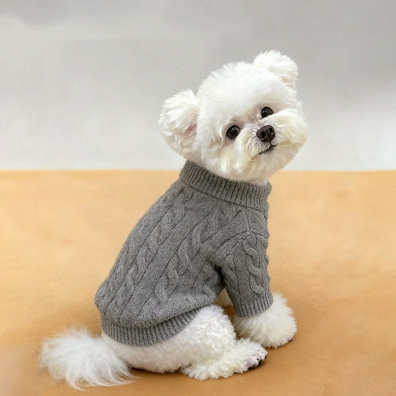 AuraStyle™ Winter-Edge | Premium Faux-Layered Dog Pullover – Thermal Soft-Knit Sweater for Cold Weather Comfort
