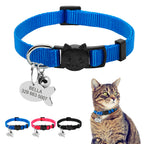 EliteFeline™ | Custom Personalized Breakaway Collar - Premium Nylon & Silent ID Tag