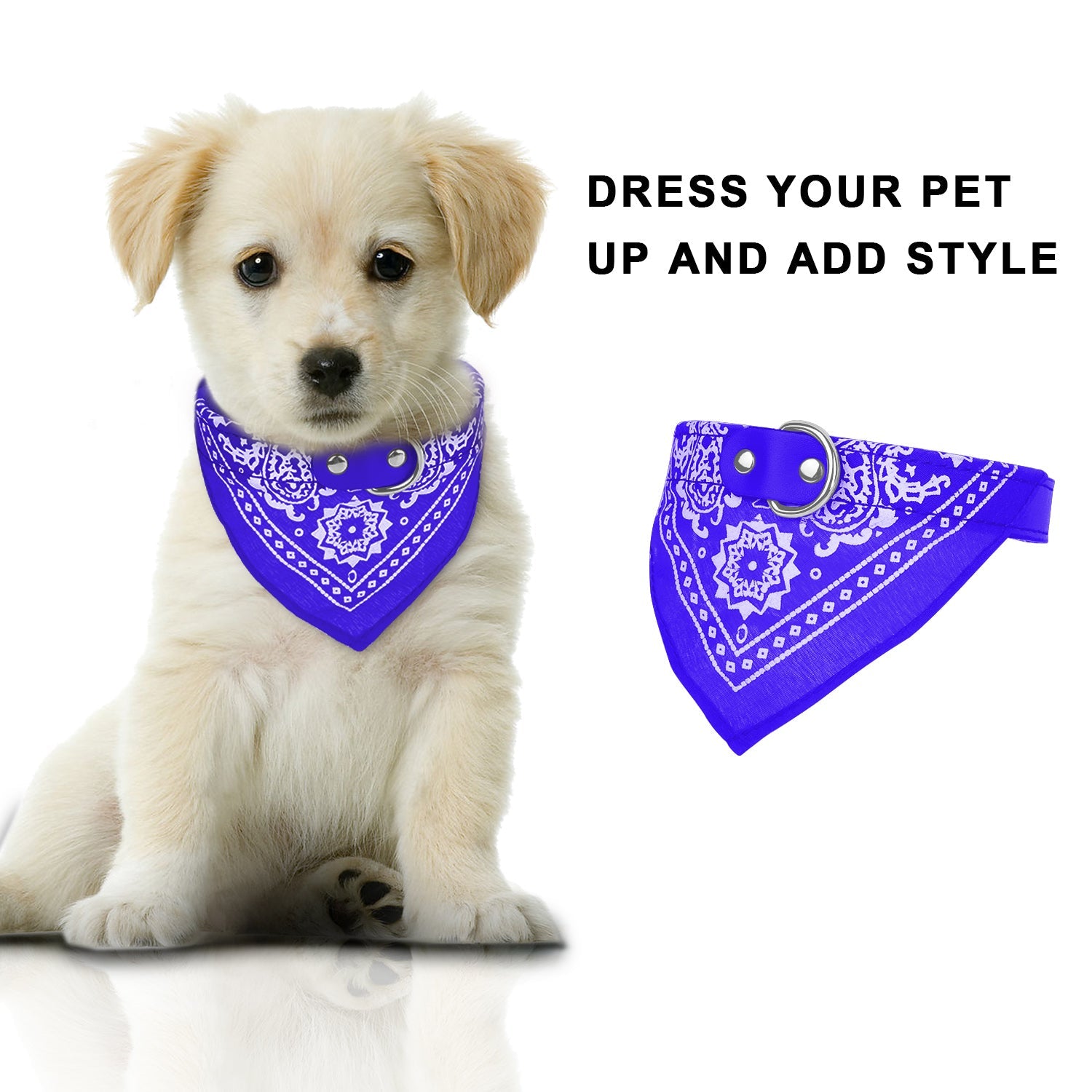 EliteCraft™ | Designer Leather Pet Scarf - Durable Adjustable Bandana Collar Set