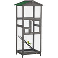 EliteVilla™ | 5.4ft Indoor/Outdoor Grey Bird Habitat - Dual-Door Access & Waste Management System