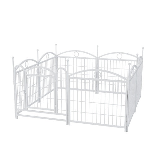 EliteTrainer™ | 8-Panel Secure Puppy Playpen - Foldable Metal Barrier for Home & Travel