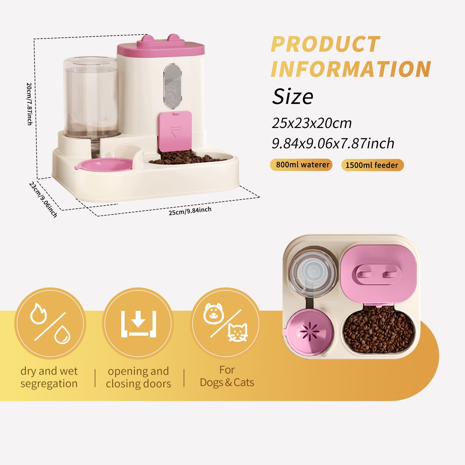EliteFlow™ | Smart Duo Pet Feeder - Self-Replenishing Food Dispenser & Waterer