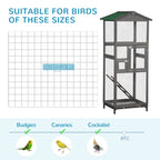 EliteVilla™ | 5.4ft Indoor/Outdoor Grey Bird Habitat - Dual-Door Access & Waste Management System