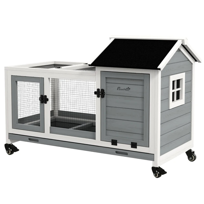 EasyGlide™ | 2-Story Small Animal Hutch with Pull-Out Tray