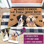 EliteGreet™ | Bespoke Pet Welcome Mat - Custom Photo & Name Anti-Slip Entry Rug