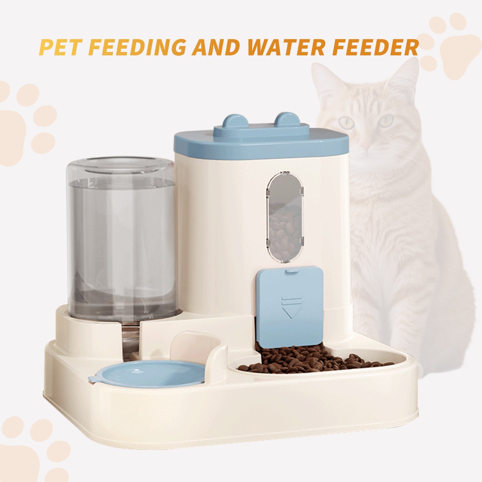 EliteFlow™ | Smart Duo Pet Feeder - Self-Replenishing Food Dispenser & Waterer