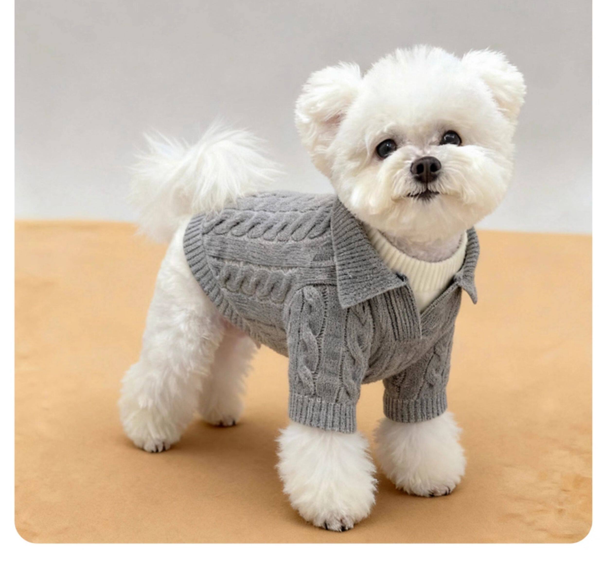 AuraStyle™ Winter-Edge | Premium Faux-Layered Dog Pullover – Thermal Soft-Knit Sweater for Cold Weather Comfort