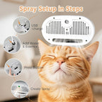 AuraMist™ | 3-in-1 Professional Pet Steam Brush - Nano-Mist Grooming & Massage Tool